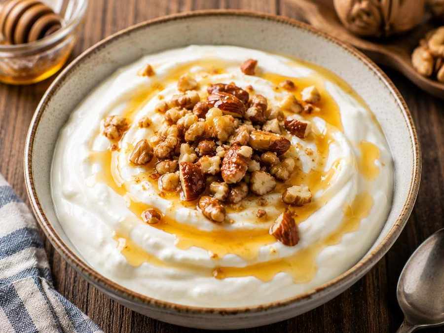 Greek Yogurt with Honey and Nuts